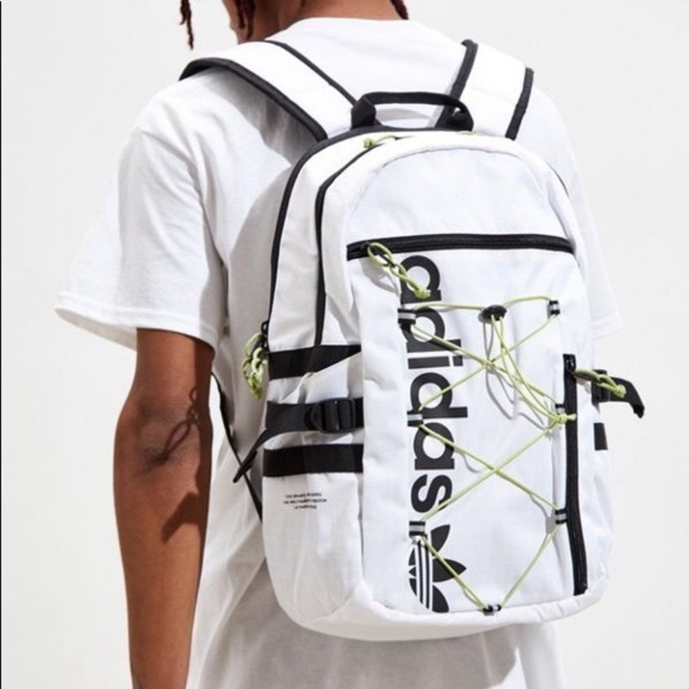 White Adidas Bungee Backpack